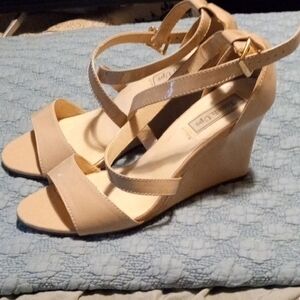 Touch Ups Beige Wedge Sandals